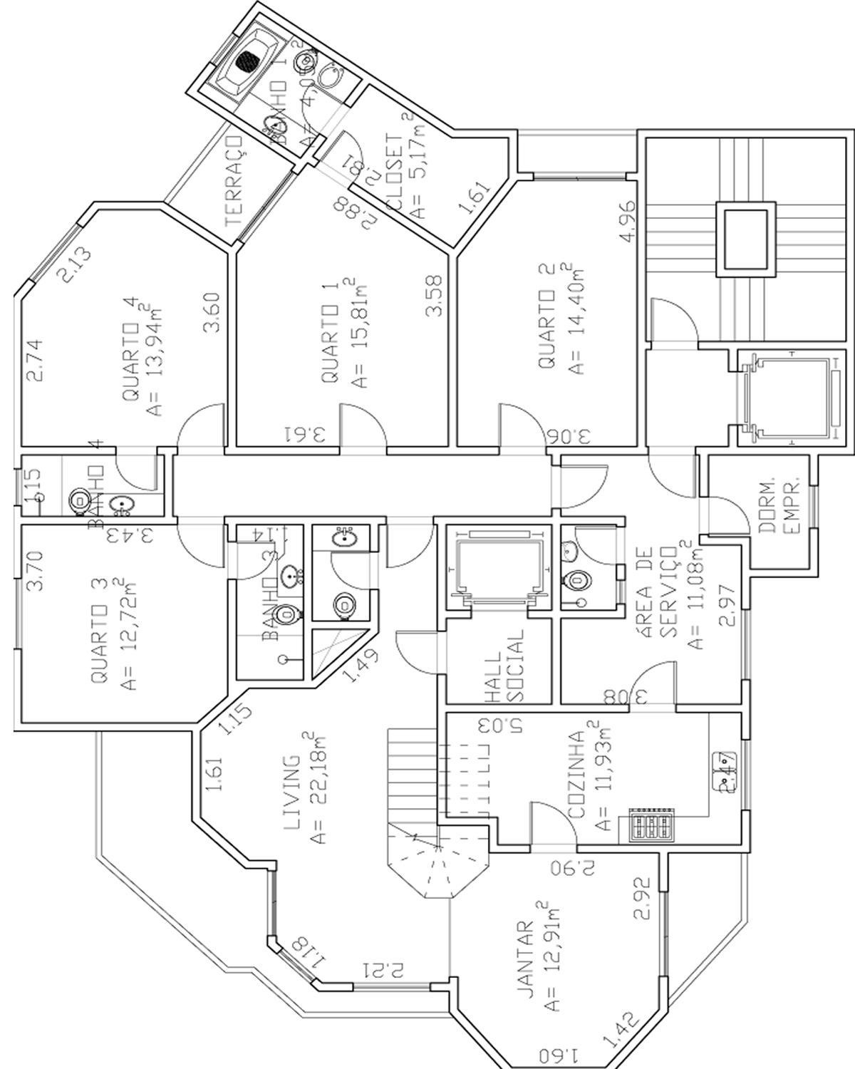 Apartamento à venda com 4 quartos, 180m² - Foto 2