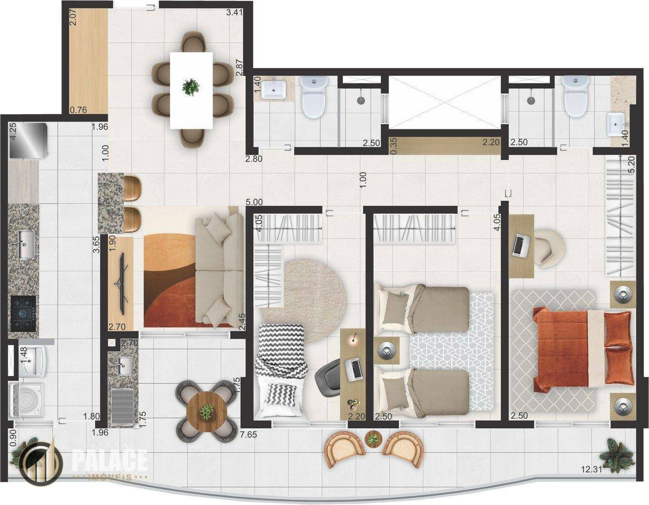 Apartamento à venda com 3 quartos, 104m² - Foto 46