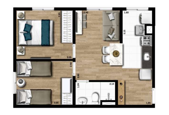 Apartamento à venda com 2 quartos, 40m² - Foto 23