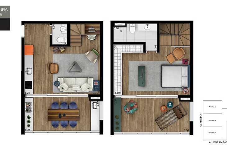 Apartamento à venda com 1 quarto, 65m² - Foto 3