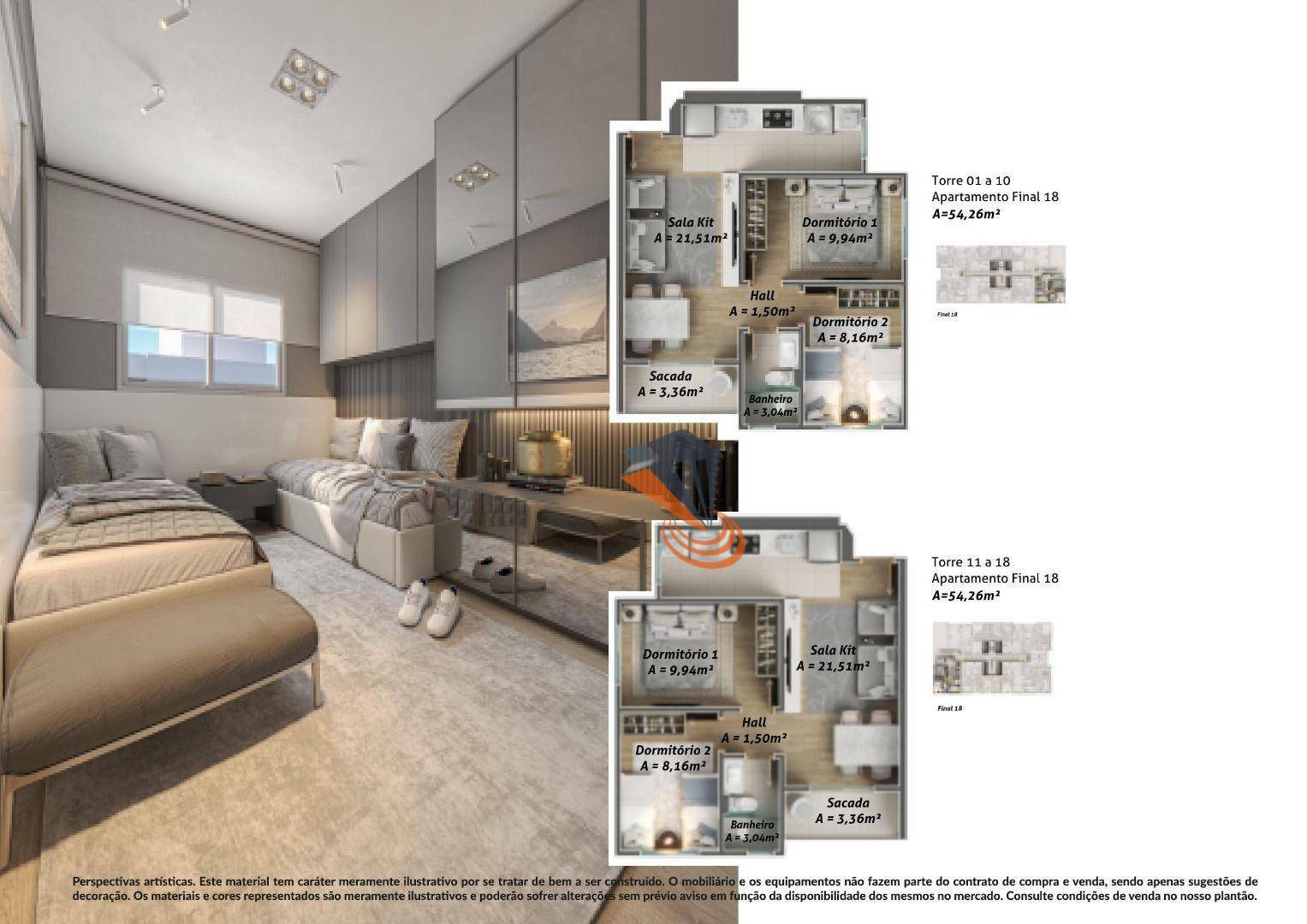 Apartamento à venda com 2 quartos, 53m² - Foto 21