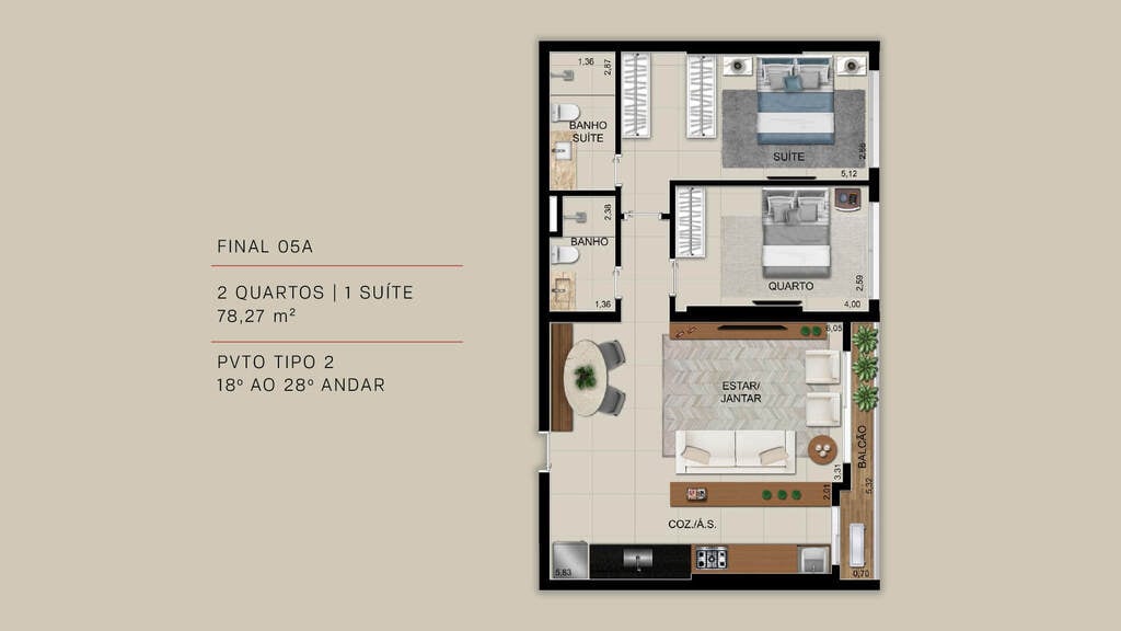 Apartamento, 2 quartos, 70 m² - Foto 24