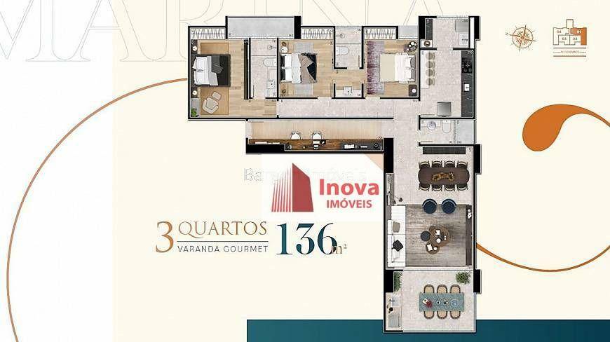 Apartamento à venda com 3 quartos, 136m² - Foto 21