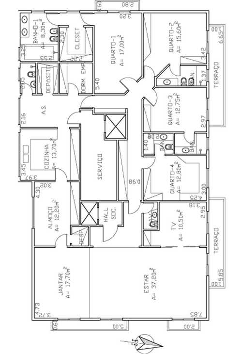 Apartamento à venda com 4 quartos, 300m² - Foto 3