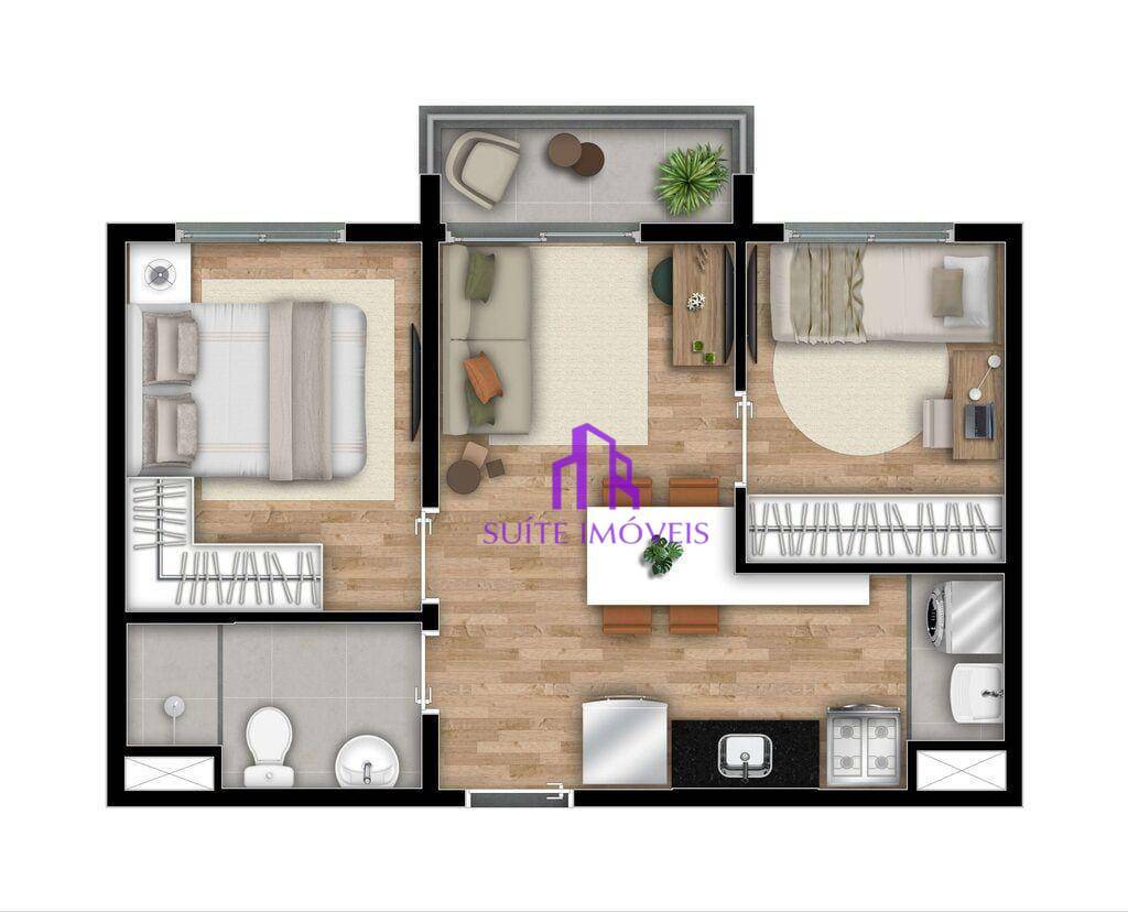 Apartamento à venda com 2 quartos, 52m² - Foto 1