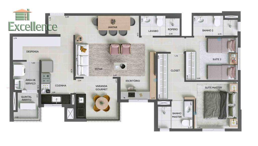 Apartamento à venda com 2 quartos, 79m² - Foto 16