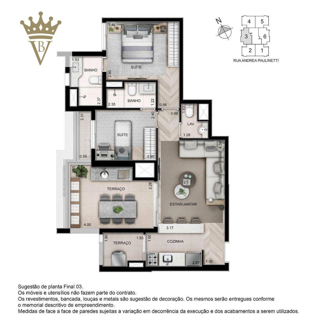 Apartamento à venda com 2 quartos, 76m² - Foto 4