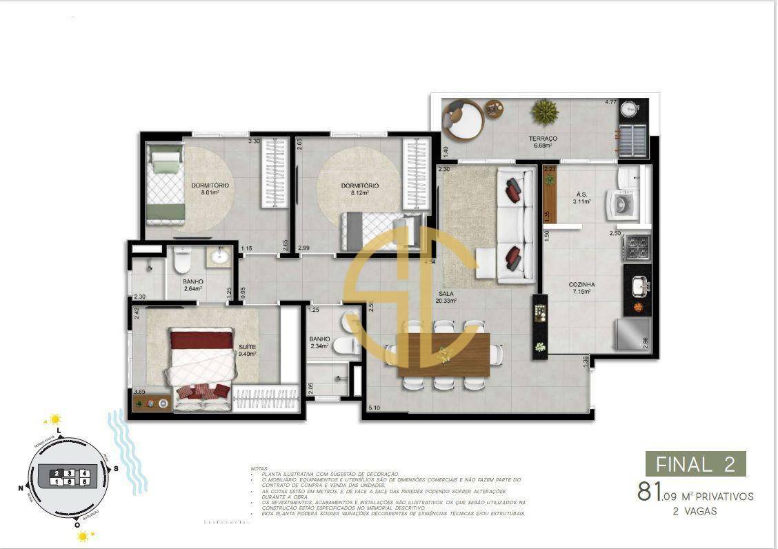 Apartamento à venda com 3 quartos, 81m² - Foto 15