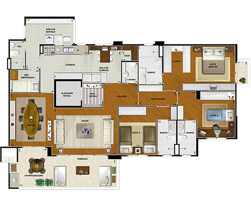 Apartamento à venda com 3 quartos, 149m² - Foto 2