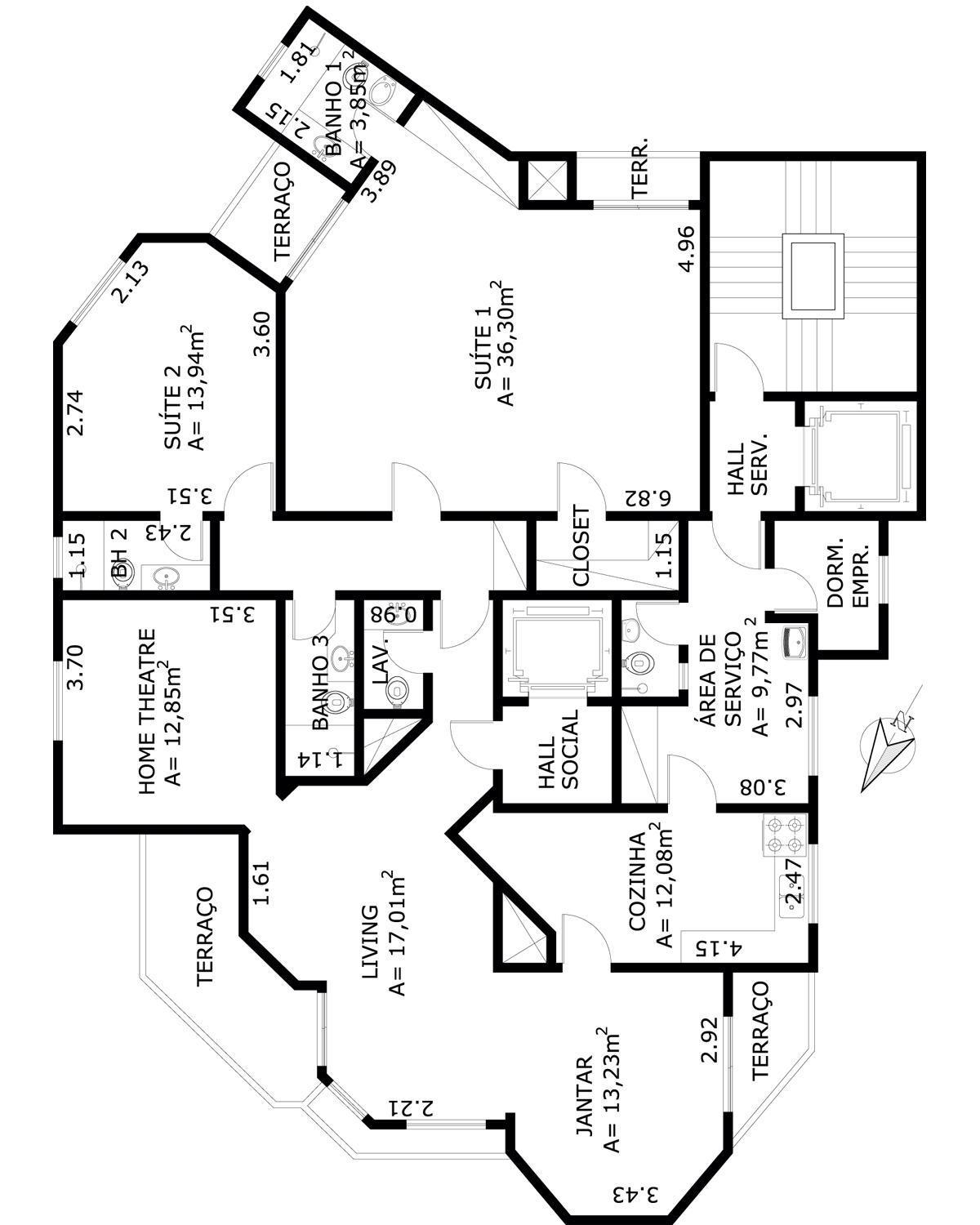 Apartamento à venda com 4 quartos, 180m² - Foto 9