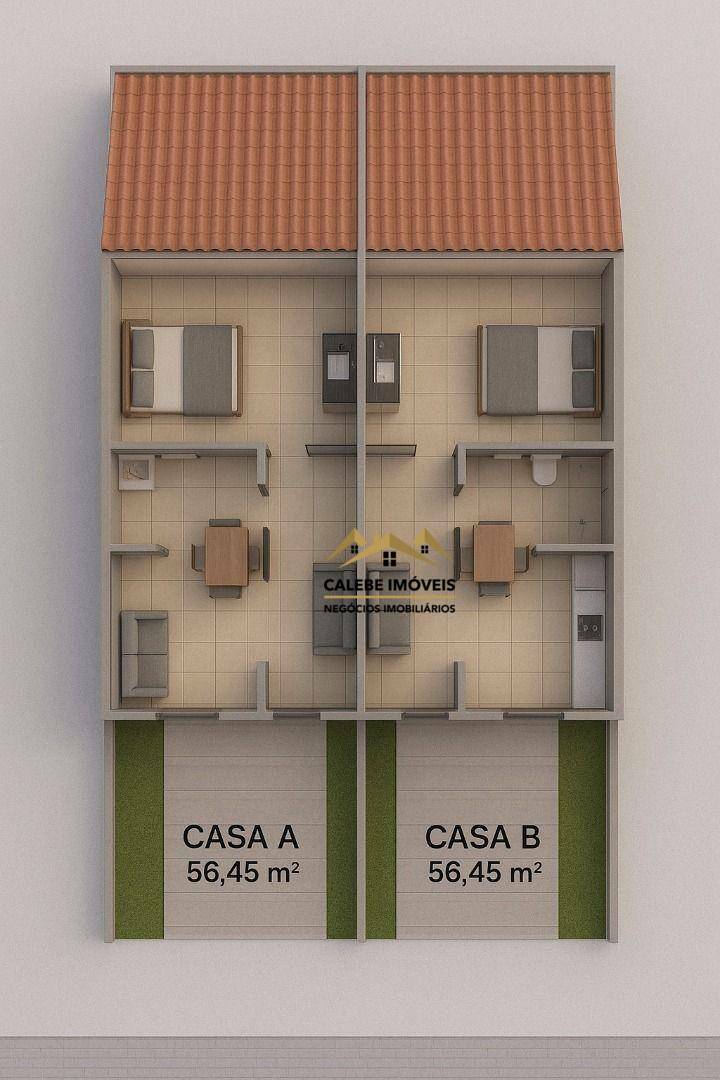 Casa, 2 quartos, 56 m² - Foto 2