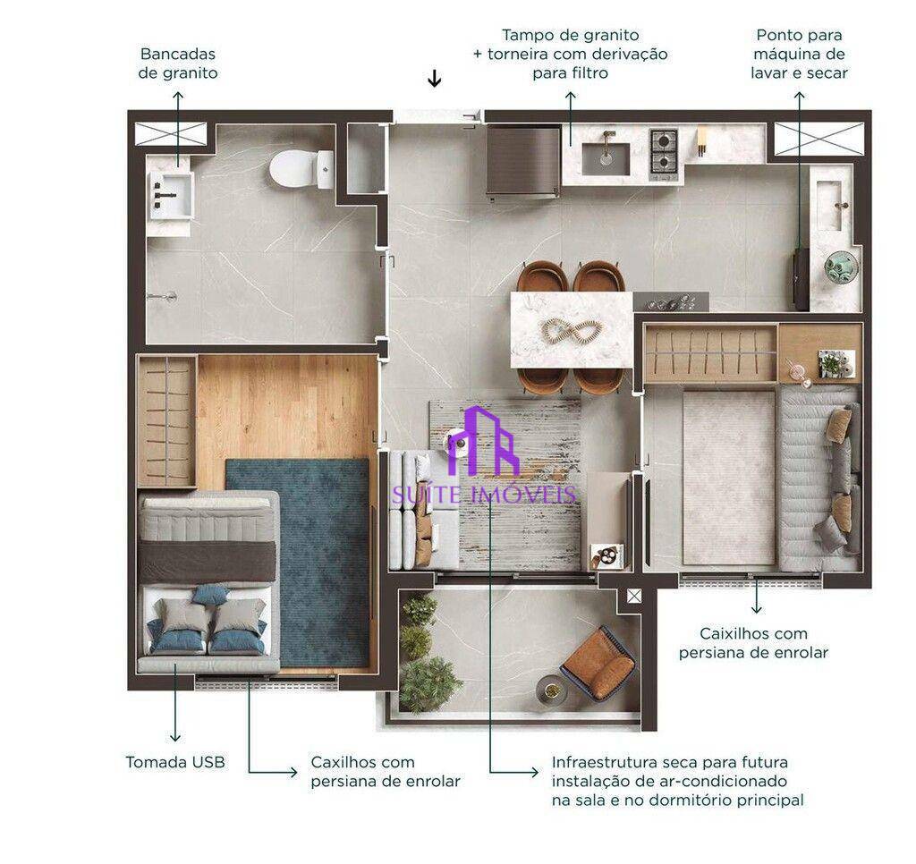 Apartamento à venda com 2 quartos, 37m² - Foto 4