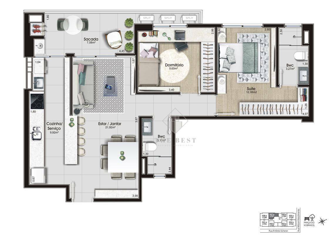 Apartamento à venda com 3 quartos, 103m² - Foto 23