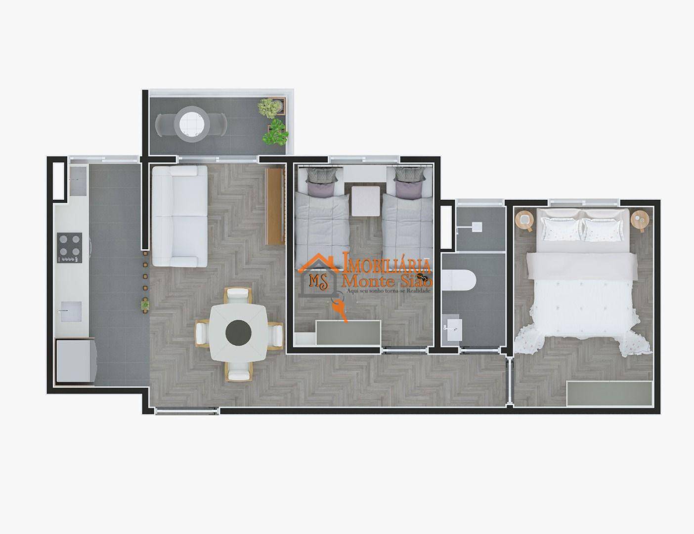 Apartamento à venda com 2 quartos, 47m² - Foto 6