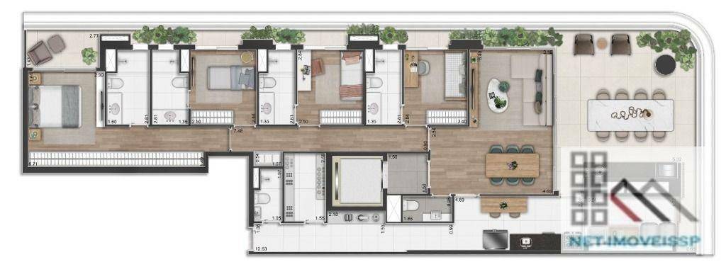 Apartamento à venda com 4 quartos, 193m² - Foto 27