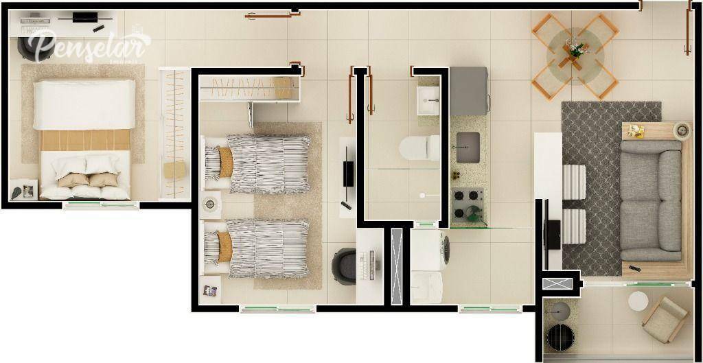 Apartamento à venda com 2 quartos, 53m² - Foto 19