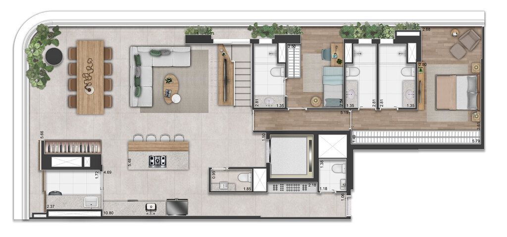 Apartamento à venda com 4 quartos, 193m² - Foto 47