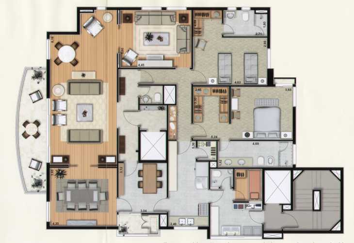 Apartamento à venda com 4 quartos, 205m² - Foto 2