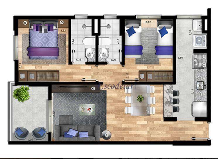 Apartamento à venda com 2 quartos, 60m² - Foto 40