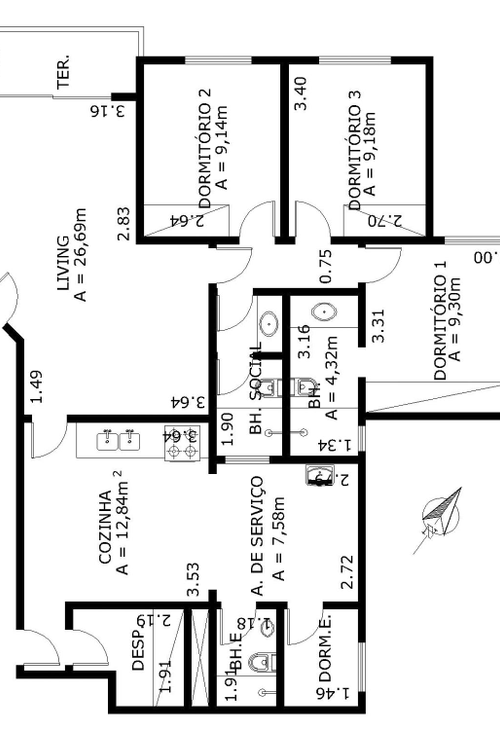 Apartamento à venda com 3 quartos, 102m² - Foto 5