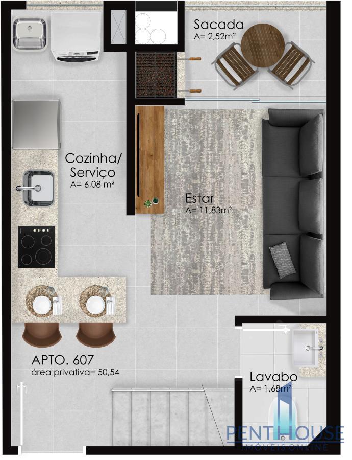 Apartamento à venda com 1 quarto, 50m² - Foto 11