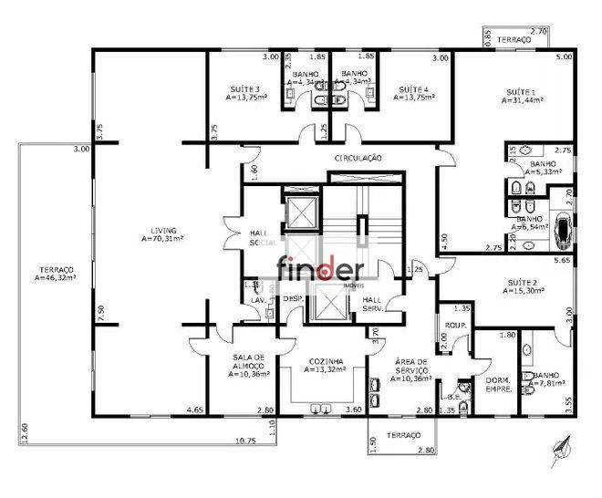 Apartamento à venda com 3 quartos, 367m² - Foto 56