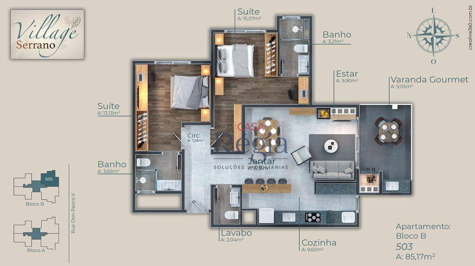 Apartamento à venda com 2 quartos, 69m² - Foto 6