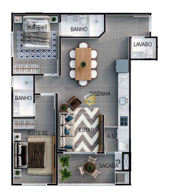 Apartamento à venda com 2 quartos, 75m² - Foto 11