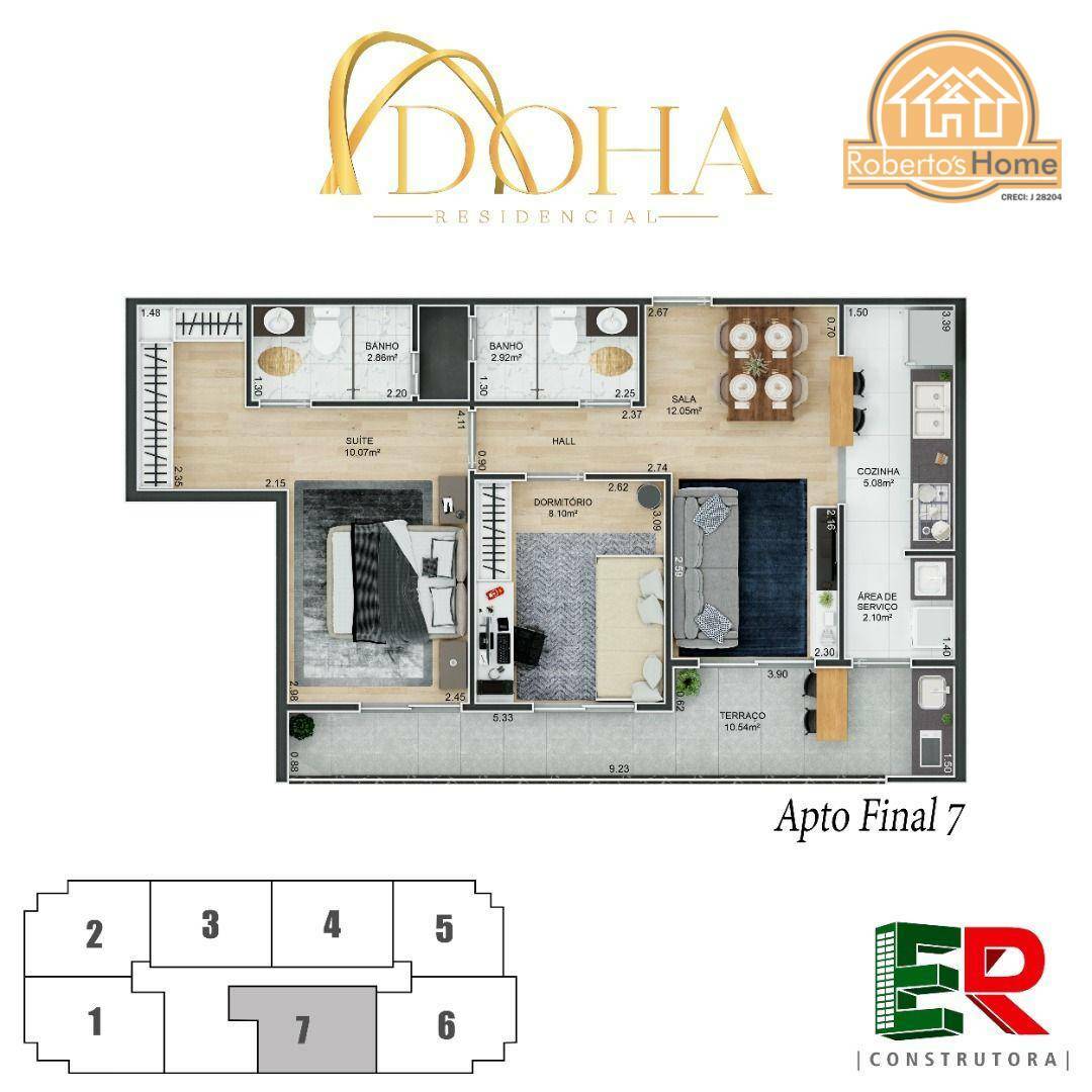 Apartamento à venda com 2 quartos, 61m² - Foto 15