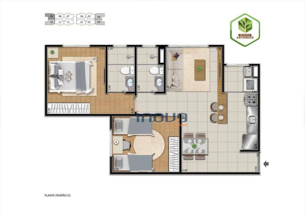 Apartamento à venda com 2 quartos, 45m² - Foto 23