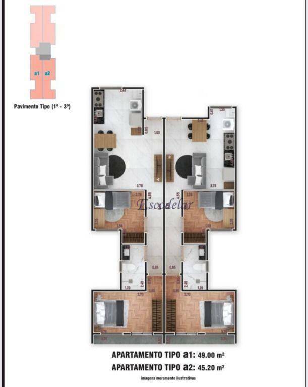 Apartamento à venda com 2 quartos, 44m² - Foto 17