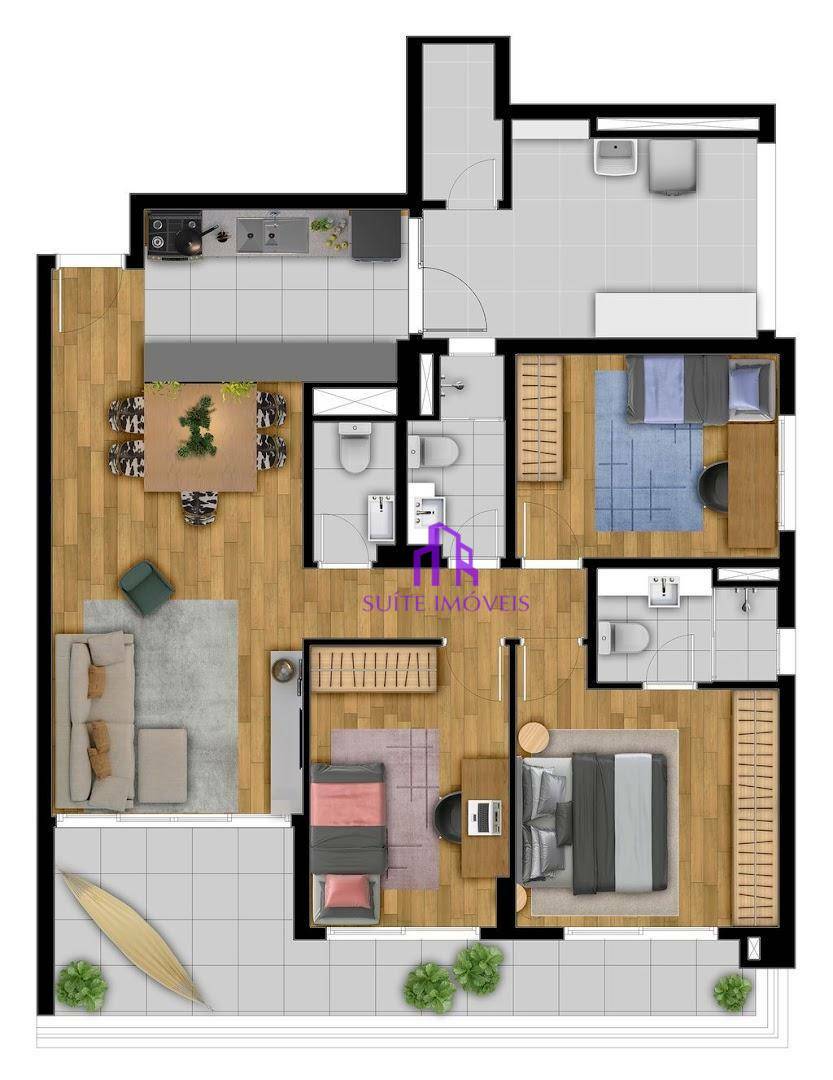 Apartamento à venda com 3 quartos, 130m² - Foto 49