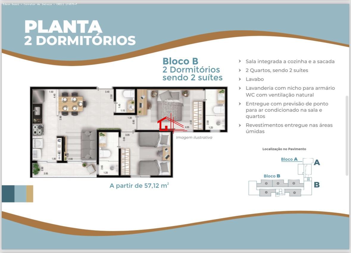 Apartamento à venda com 2 quartos, 57m² - Foto 7