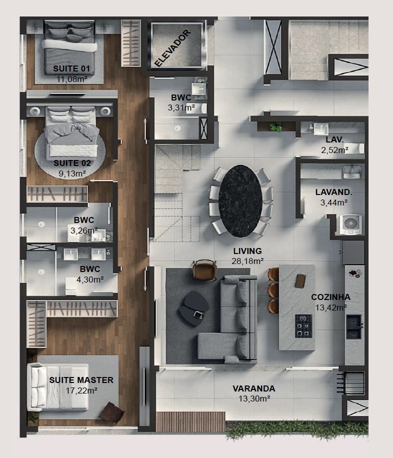 Apartamento à venda com 2 quartos, 106m² - Foto 47