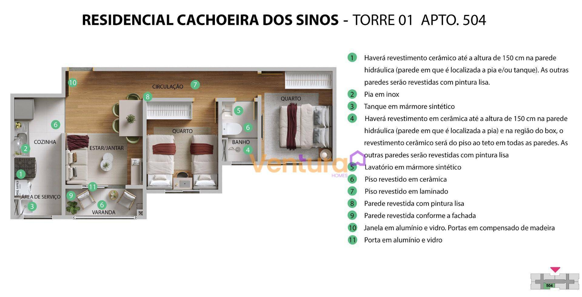 Apartamento, 2 quartos, 45 m² - Foto 3