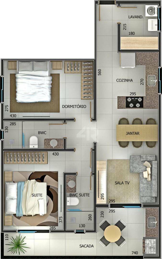 Apartamento à venda com 2 quartos, 65m² - Foto 3