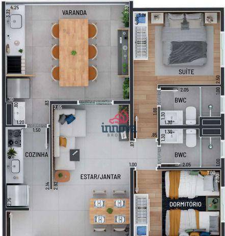 Apartamento à venda com 1 quarto, 64m² - Foto 10