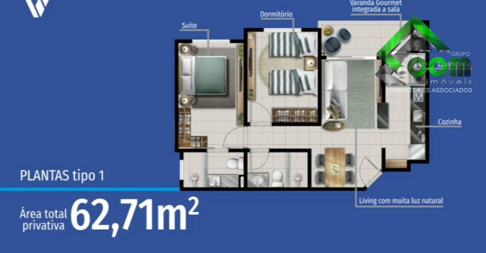 Apartamento à venda com 2 quartos, 62m² - Foto 10