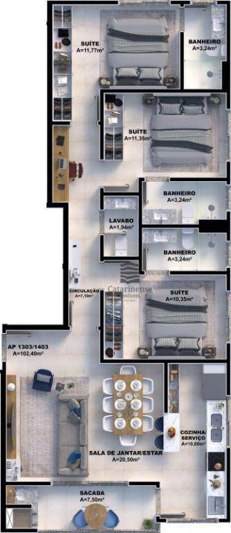 Apartamento à venda com 3 quartos, 87m² - Foto 5