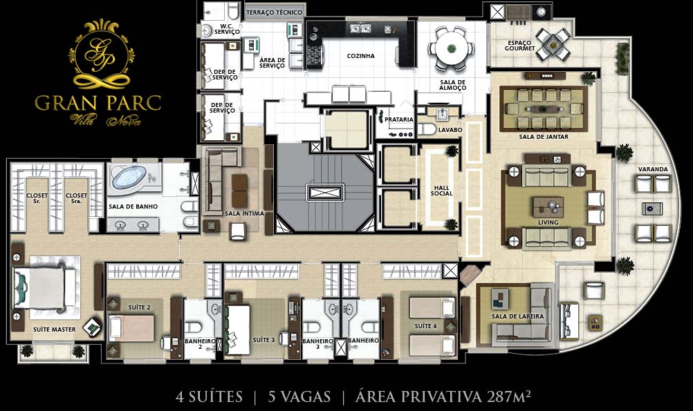 Apartamento à venda com 4 quartos, 287m² - Foto 7