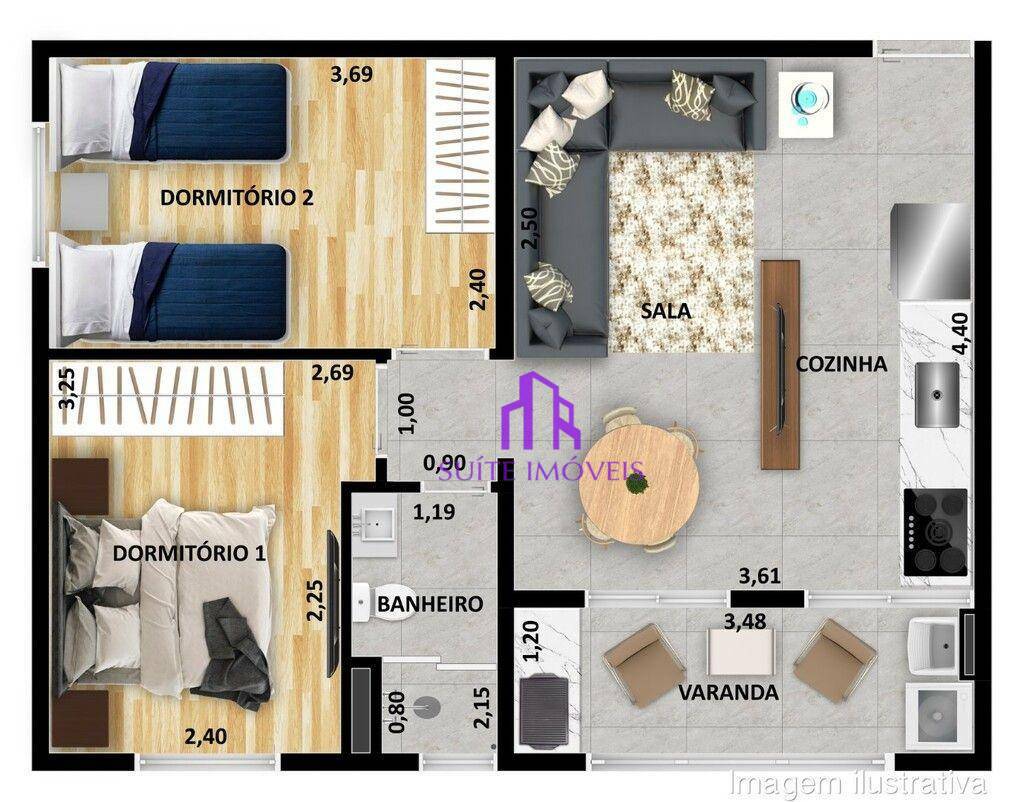 Apartamento à venda com 2 quartos, 115m² - Foto 4