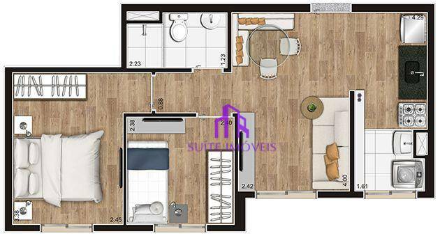 Apartamento à venda com 2 quartos, 41m² - Foto 15