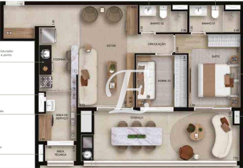 Apartamento à venda com 2 quartos, 83m² - Foto 5