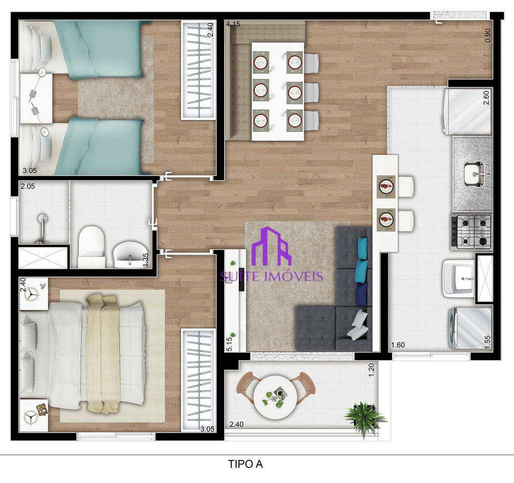 Apartamento à venda com 2 quartos, 49m² - Foto 17