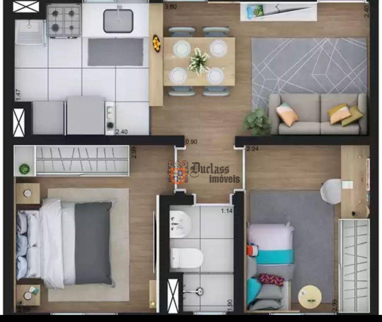 Apartamento à venda com 2 quartos, 58m² - Foto 13