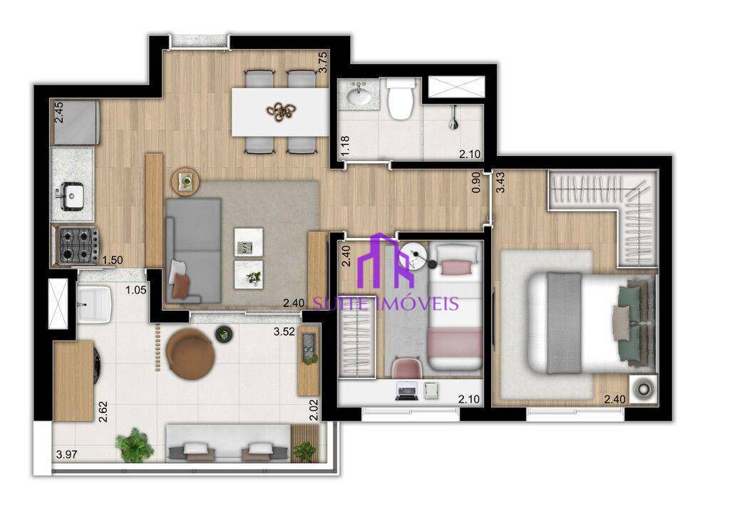 Apartamento à venda com 2 quartos, 45m² - Foto 24