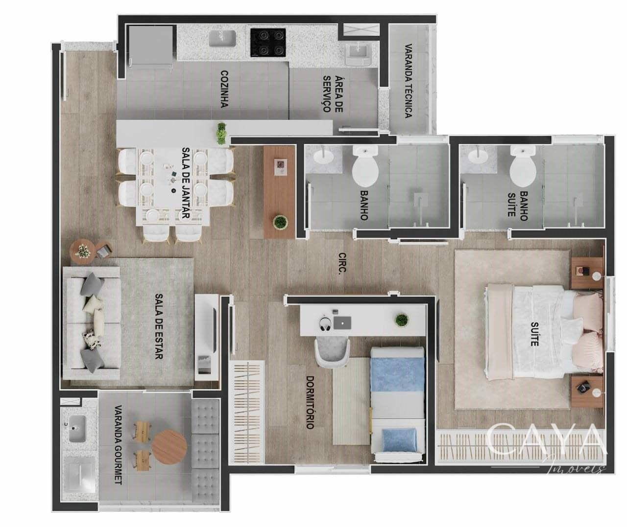 Apartamento à venda com 2 quartos, 61m² - Foto 15