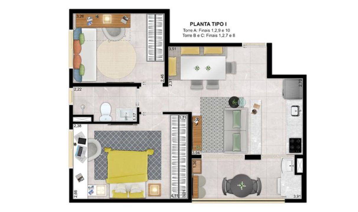 Apartamento à venda com 2 quartos, 52m² - Foto 13