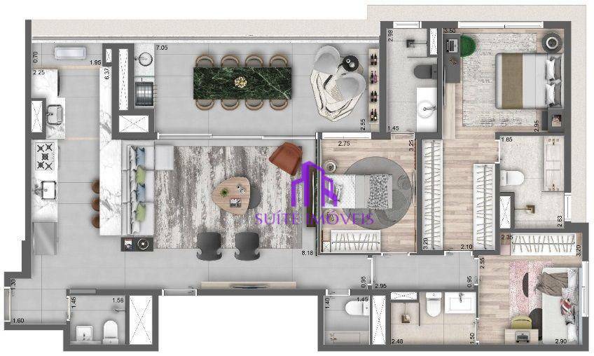 Apartamento à venda com 3 quartos, 113m² - Foto 18