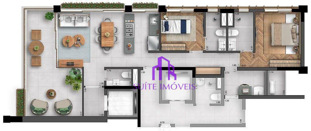 Apartamento à venda com 2 quartos, 105m² - Foto 5